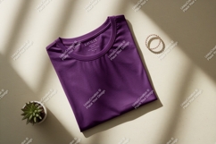Purple t shirt jewelry plant mockup clothing apparel Product Image 1