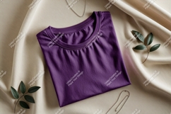 Purple T Shirt Mockup t-shirt clothing Product Image 1