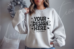 Frost White Aesthetic Sweatshirt Mockup Product Image 1