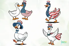4th Of July Goose SVG PNG Product Image 1