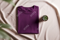 Folded purple t shirt succulent necklace image Product Image 1