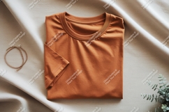 Orange t shirt jewelry plant clothing mockup Product Image 1