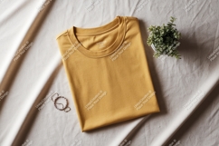 Mustard yellow t shirt mockup image Product Image 1