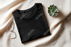 Black shirt succulent necklace plant Product Image 1