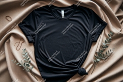 Black crew neck t shirt mockup image Product Image 1