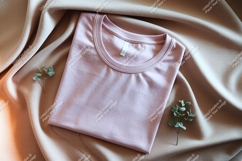 Pink t shirt draped fabric eucalyptus image Product Image 1