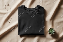 Black T Shirt Mockup With Succulent image Product Image 1