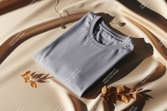 Gray T Shirt Silk Mockup TShirt Jewelry Product Image 1