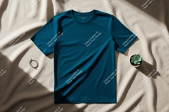 Teal t shirt with bracelet and plant t-shirt clothing Product Image 1