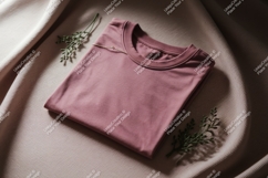 Mauve shirt draped fabric textile Product Image 1