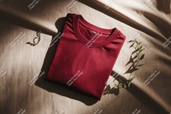 Maroon t shirt jewelry plant image Product Image 1
