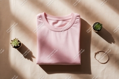 Pink shirt succulent bracelet folded plant Product Image 1