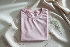 Pink t shirt draped fabric jewelry image Product Image 1