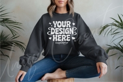 Dark Gray Urban Sweatshirt Mockup Product Image 1