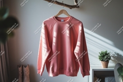Coral sweatshirt hanging indoors clothing garment Product Image 1