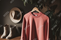 Coral sweatshirt hat boots clothing Product Image 1