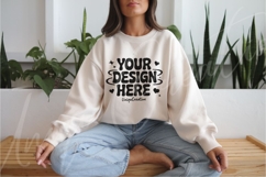Off-White Cozy Casual Sweatshirt Mockup Product Image 1