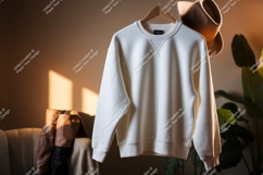 Cream sweatshirt hanging indoors clothing Product Image 1