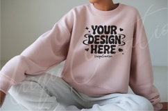 Soft Pink Feminine Sweatshirt Mockup Product Image 1
