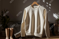 Creamy soft sweater hanging indoors garment clothing Product Image 1