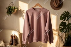 Dusty rose sweatshirt hanging pink garment Product Image 1