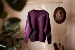 Plum sweatshirt hat boots plant clothing apparel Product Image 1