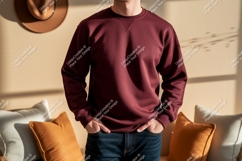 Maroon sweatshirt casual wear clothing Product Image 1