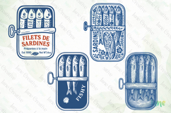 Retro Sardines SVG PNG Sublimation Product Image 1