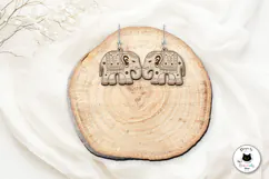Elephant Earrings Laser Cut SVG | Boho Jewelry Product Image 4