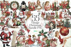 Vintage Christmas Bundle PNG Sublimation Product Image 1