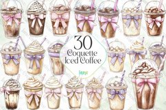 Coquette Iced Coffee Sublimation Clipart Product Image 1