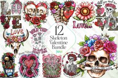 Skeleton Valentine Bundle Sublimation Product Image 1