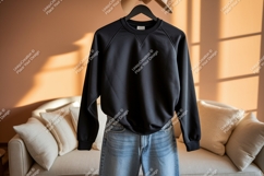 Black sweatshirt denim jeans mockup Product Image 1