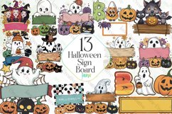 Halloween Sign Board Sublimation Clipart Product Image 1