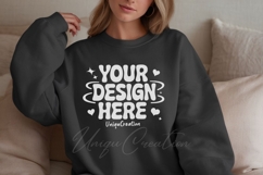 Dark Gray Classic Sweatshirt Mockup Product Image 1