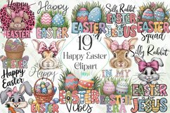 Happy Easter Clipart Sublimation Clipart Product Image 1