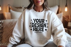 Warm White Cozy Sweatshirt Mockup Product Image 1