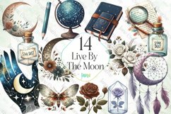 Live By The Moon Sublimation Clipart Product Image 1