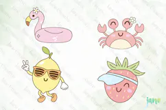 Retro Summer Pool Party SVG PNG Clipart Product Image 1
