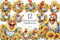 Chicken and Sunflowers Sublimation Product Image 1
