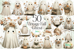 Vintage Fall Ghost Sublimation Bundle Product Image 1