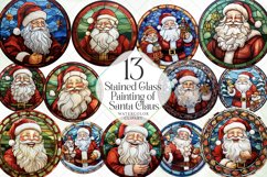 Stained Glass Painting of Santa Claus Product Image 1