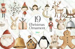 Christmas Ornament Sublimation Clipart Product Image 1