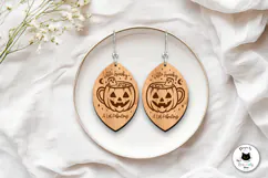 Pumpkin Spice Halloween Dangling Earrings Product Image 3