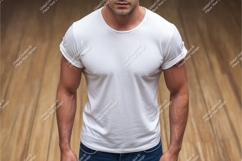 Man in white tshirt mockup Product Image 1