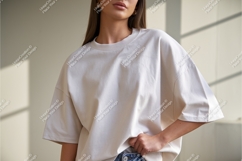 White tshirt on model mockup Product Image 1