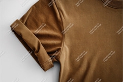 Brown tshirt sleeve closeup mockup Product Image 1