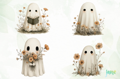 Vintage Fall Ghost Sublimation Product Image 1