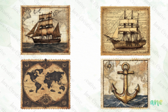 Nautical Vintage Stamp Sublimation Product Image 1