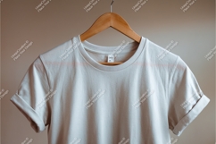 Tshirt on a wooden hanger mockup Product Image 1